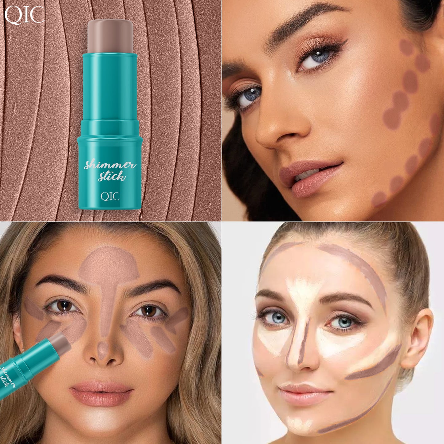 FACETUNE IN A STICK 💎 | 5-IN-1 MAGIC WAND: CARVE KARDASHIAN CHEEKBONES 👑 + LIGHT UP EYE-BAGS LIKE K-POP IDOLS ✨ | SWIPE-AND-GO NOSE JOB HACK 🔥 #NoMakeupArtistNeeded