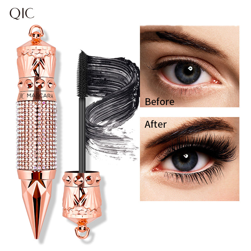 Queen's Scepter 4D Diamond Mascara ✨ Waterproof & Flake-Proof 24H! 💎 Volumizing + Lengthening + Curl 🌟 Clump-Free Royal #LashGoals! #DiamondMascara #NoSmudgeHack