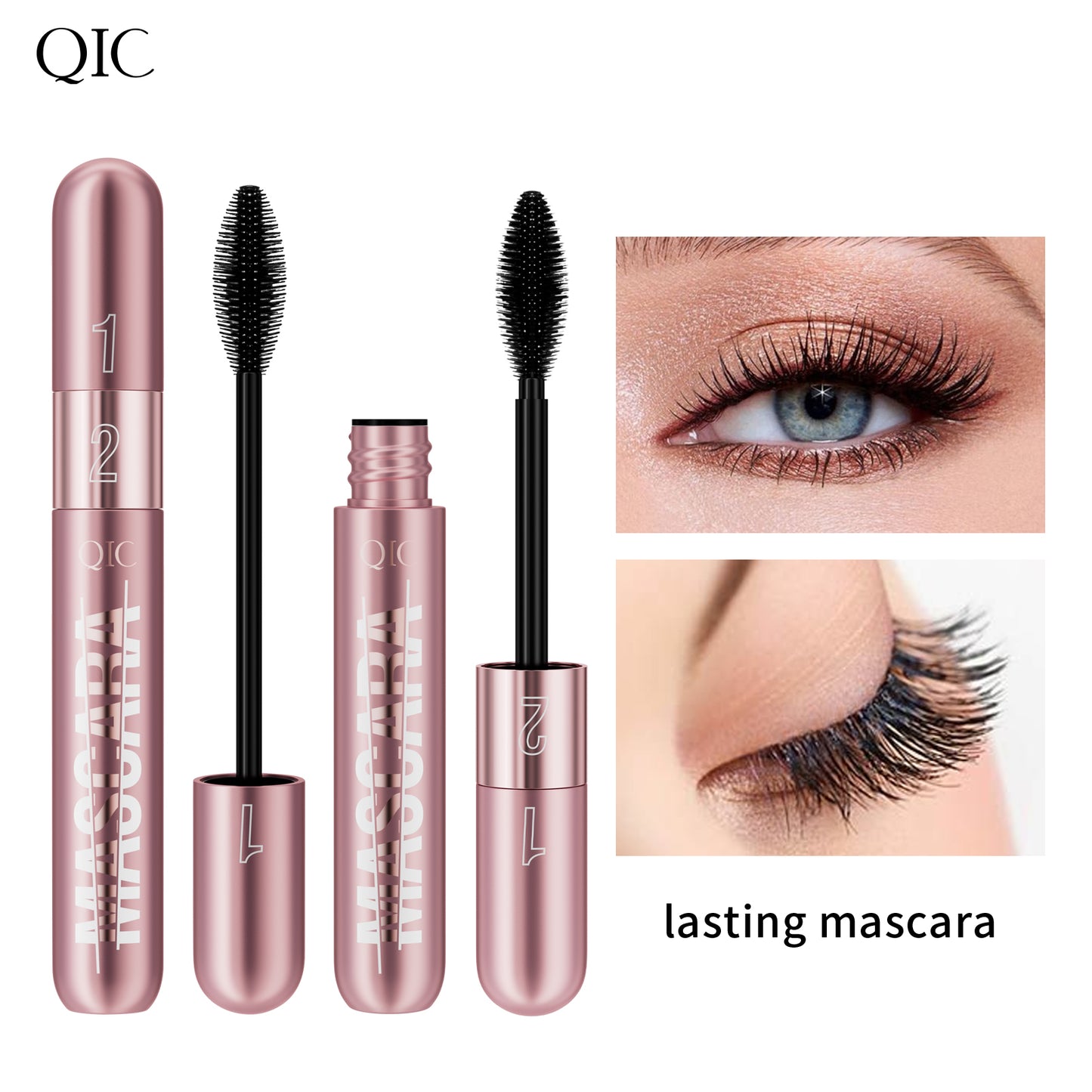 2-in-1 Lash Multiplying Mascara ✨ 24H Oil & Sweat Proof! 💦 Smudge-Proof Lengthening + Curl & Volume 🌟 Clump-Free #LashHack! #WaterproofMascara #VolumeMascara