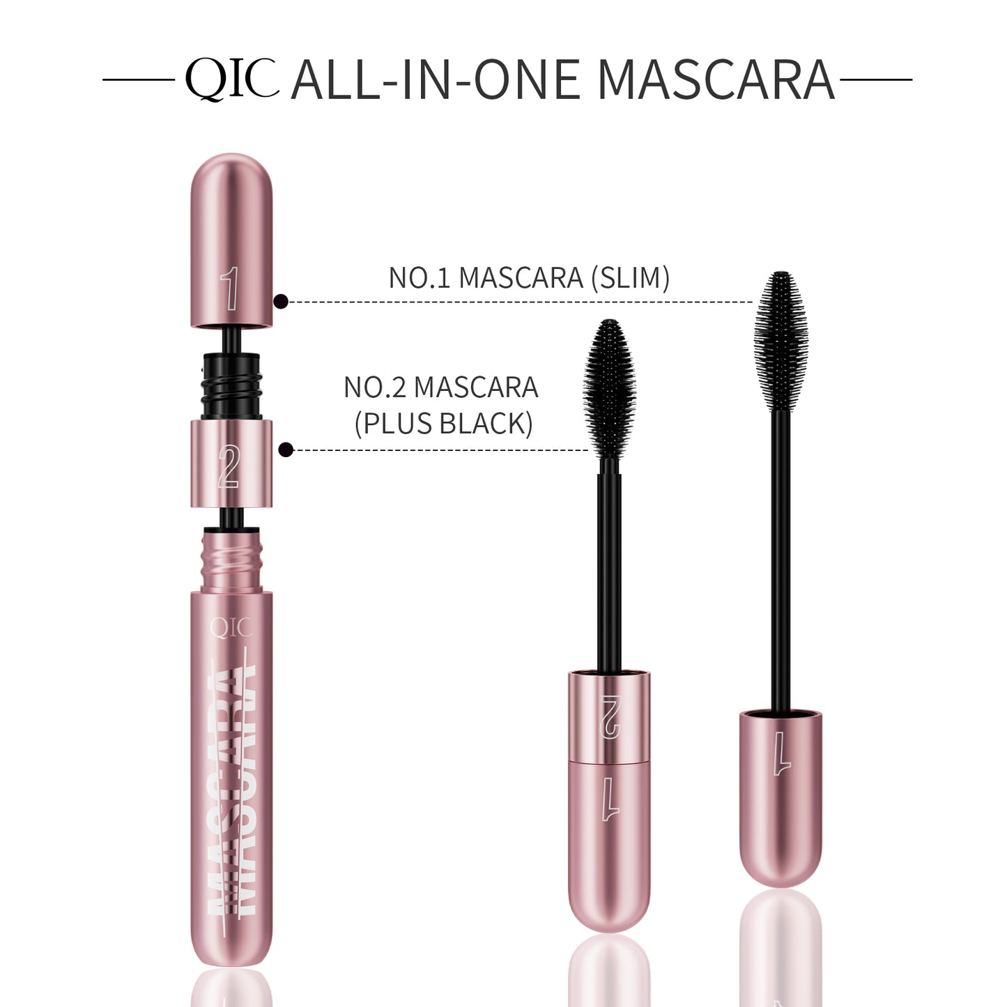 2-in-1 Lash Multiplying Mascara ✨ 24H Oil & Sweat Proof! 💦 Smudge-Proof Lengthening + Curl & Volume 🌟 Clump-Free #LashHack! #WaterproofMascara #VolumeMascara