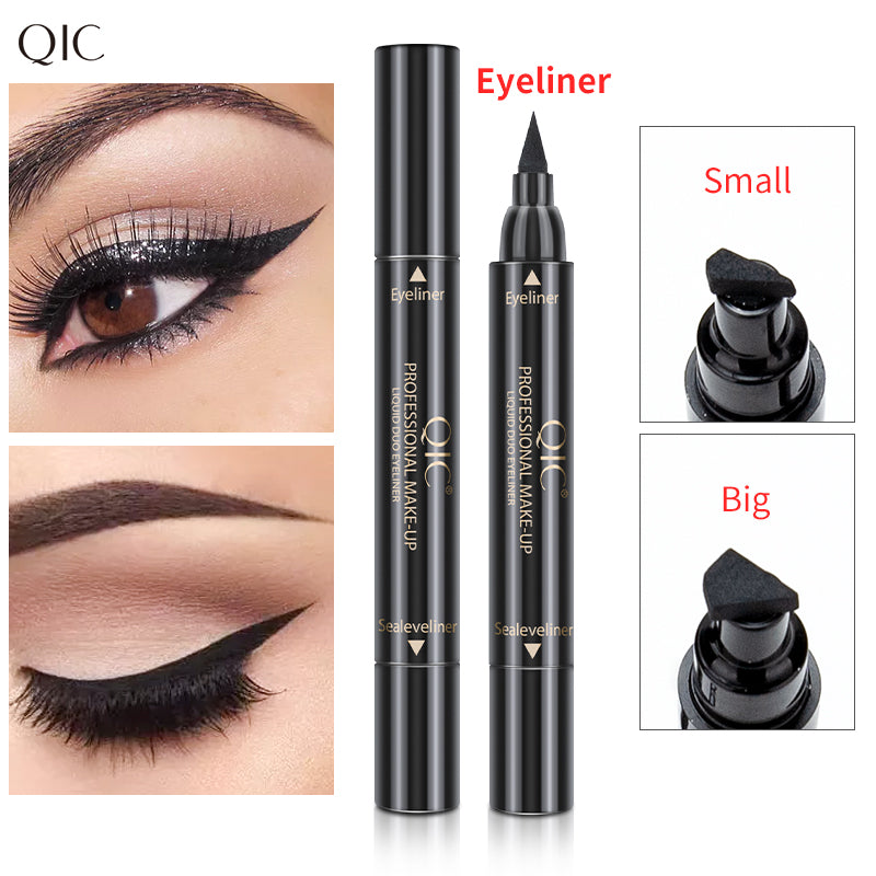 2-Swipe Cat Eye Hack 🐾✨ | Dual-Ended Magic Wand: Waterproof Stamp Liner 💦 + Tattoo-Ink Liquid Eyeliner 🖤 | Survives Tears, Sweat & Viral Dances 💃 #NoSmudgeClub