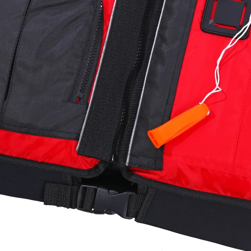 🌊 75N Buoyancy Life Jacket for Adults & Kids | USCG-Certified PFD⚡Zipper Pocket Design🌟Kayak/Rafting/Sailing Must-Have【Adjustable Fit】Left/Right Wear