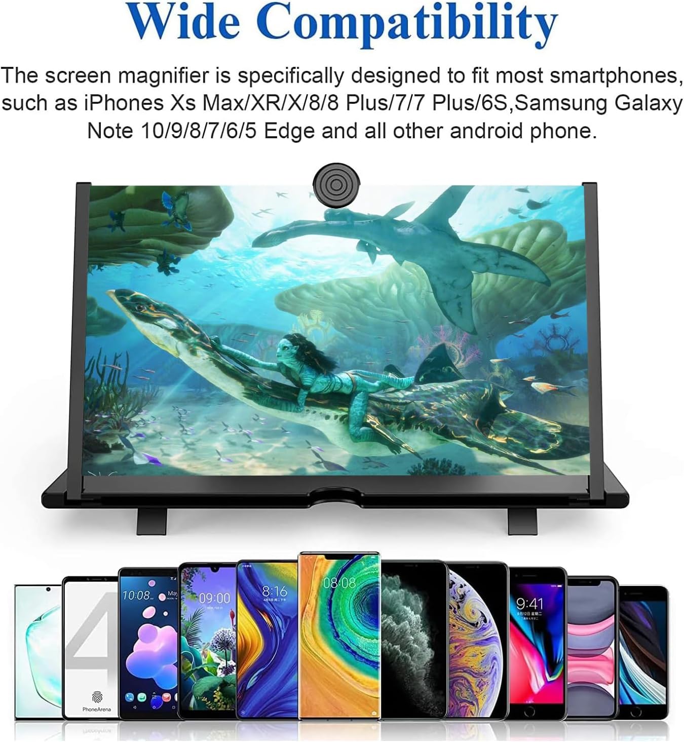18" Phone Screen Magnifier ✨ 3D HD Movie Theater Experience 💥 Foldable & Universal Fit 🌟 Portable Cinema for Gaming/Travel 🔥 #BigScreenHack #TikTokMadeMeBuyIt