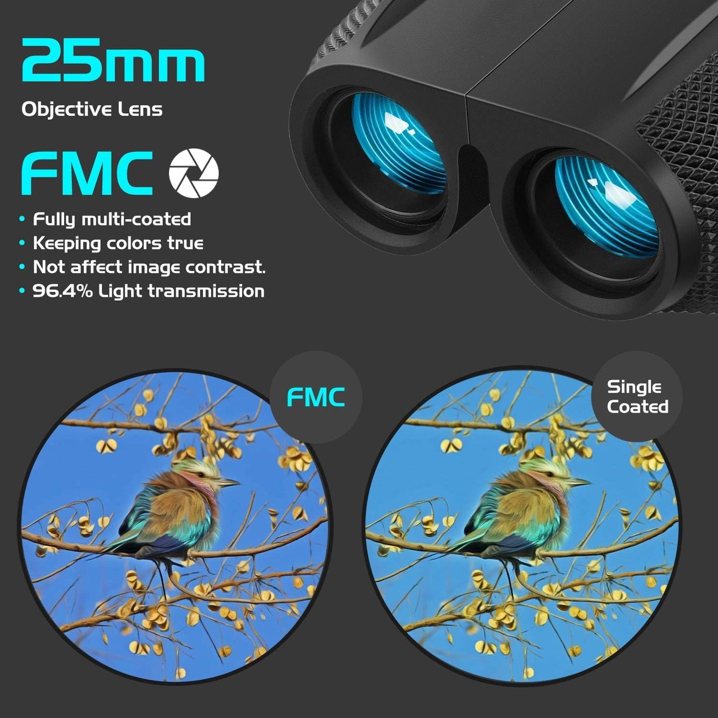 🔭✨ 10x25 Compact Binoculars for Adults & Kids | Bird Watching, Hunting, Concerts & Sports | Lightweight HD Optics with Carrying Case 🌳🎯 #OutdoorEssentials #FamilyAdventures