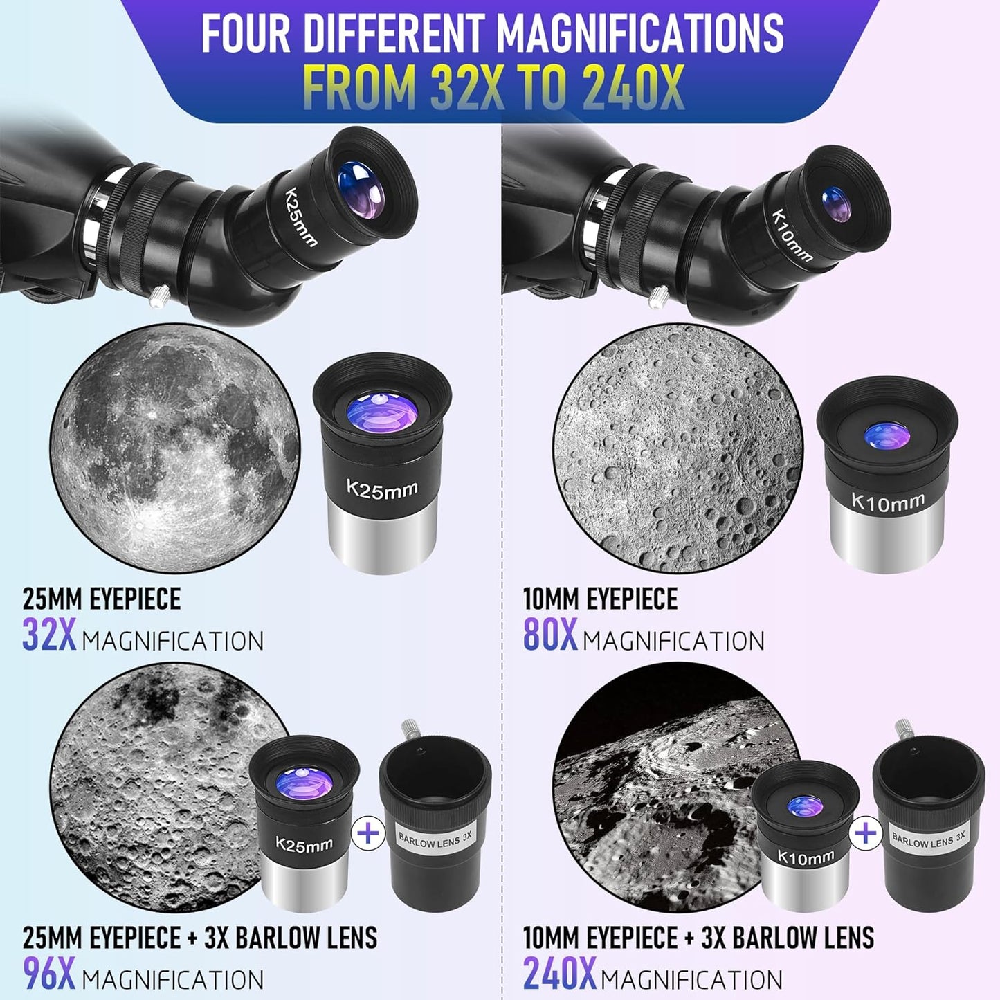 🔭🌌 90mm Aperture 800mm Refractor Telescope | High-Powered Astronomy for Adults, Kids & Beginners | Multi-Coated Optics + Phone Adapter & Carry Bag 🌟 #StargazingTech #AstronomyGear