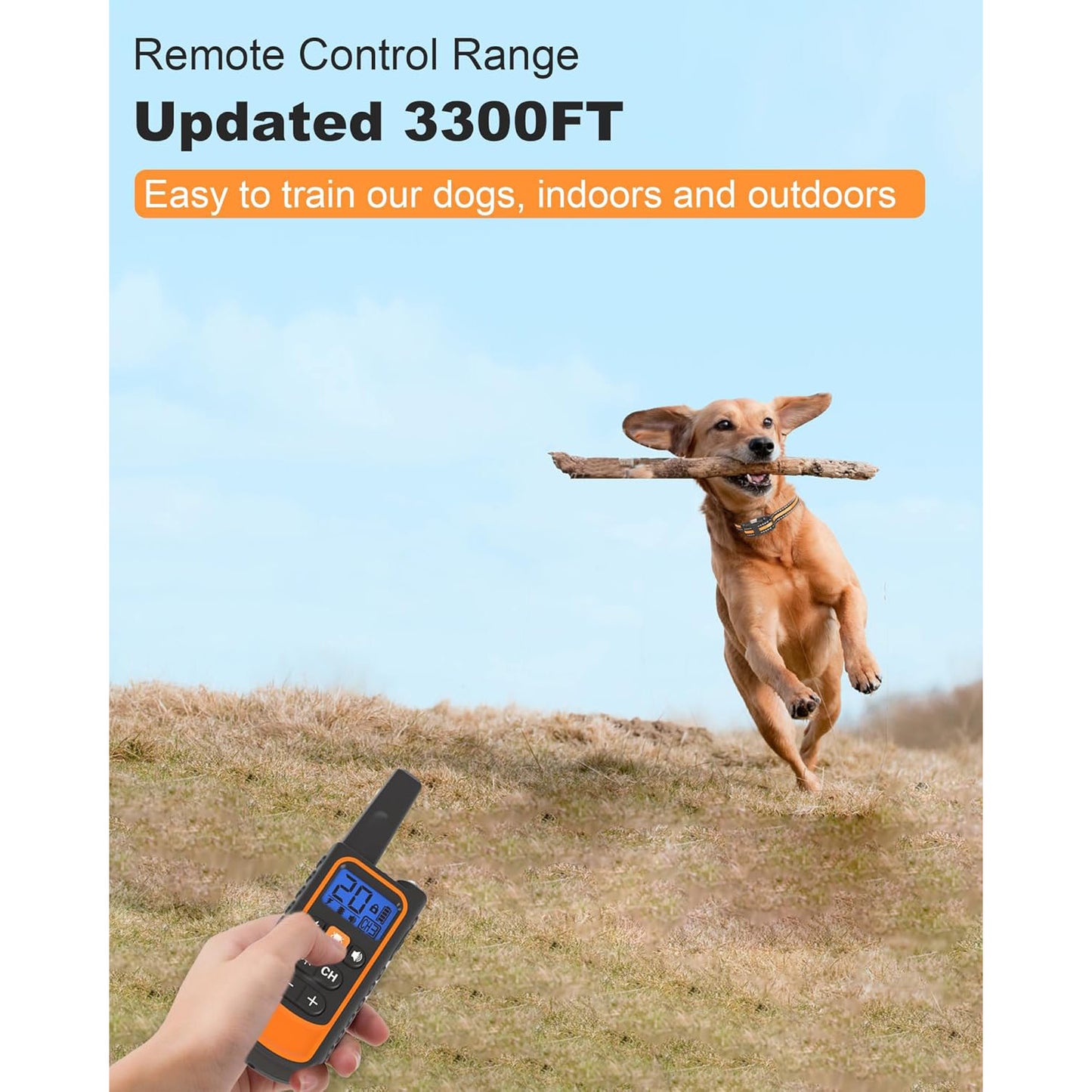 🔥Viral Dog Training Collar! Bite-Proof Security Lock⚡3 Modes for 8-120lbs Pups💧Waterproof & Rechargeable【3300FT Range】TikTok's #1 Bestseller!