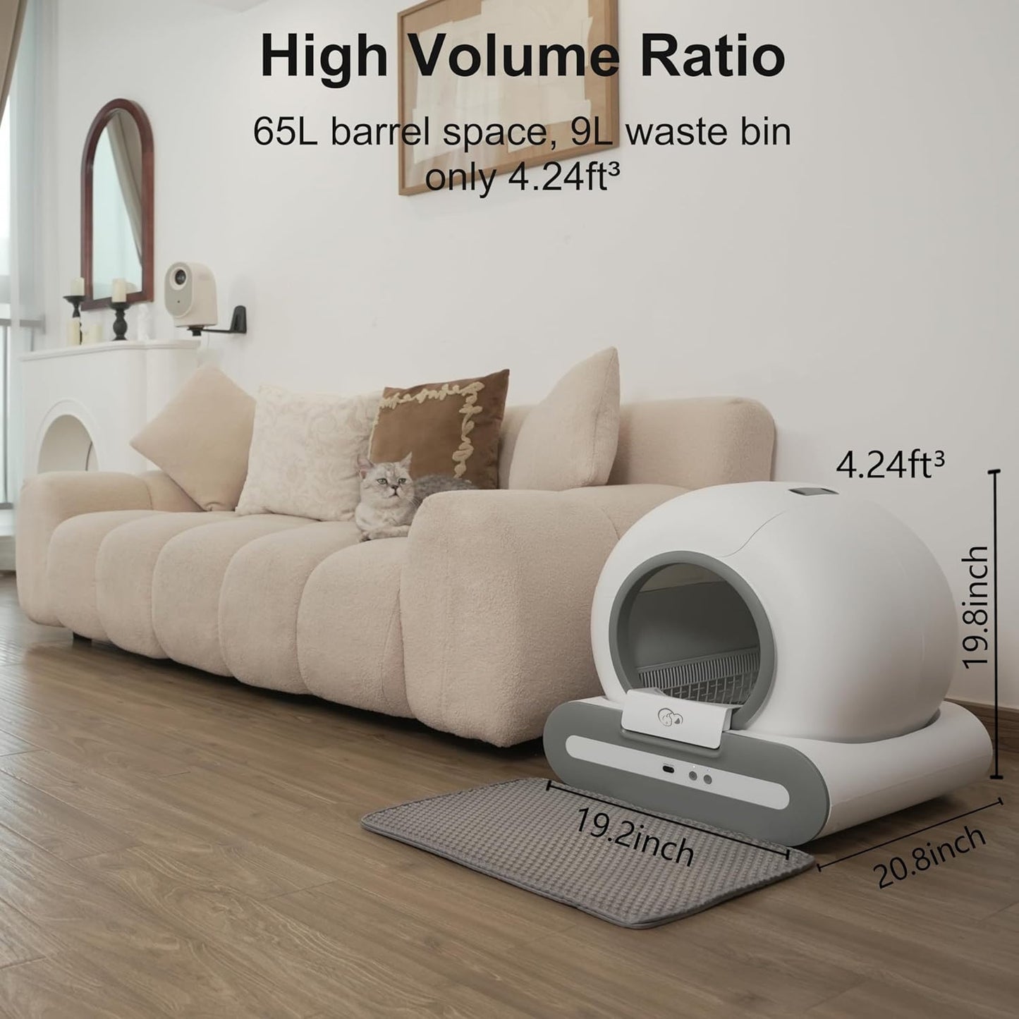 🚀Upgraded Self-Cleaning Cat Litter Box 65L XL Capacity📱APP Control Auto Scooper - TikTok's #1 Pet Tech! Odor-Free & Smart Safety Shield🛡️ Cat Litter Box for Multi-Cat Homes🐾