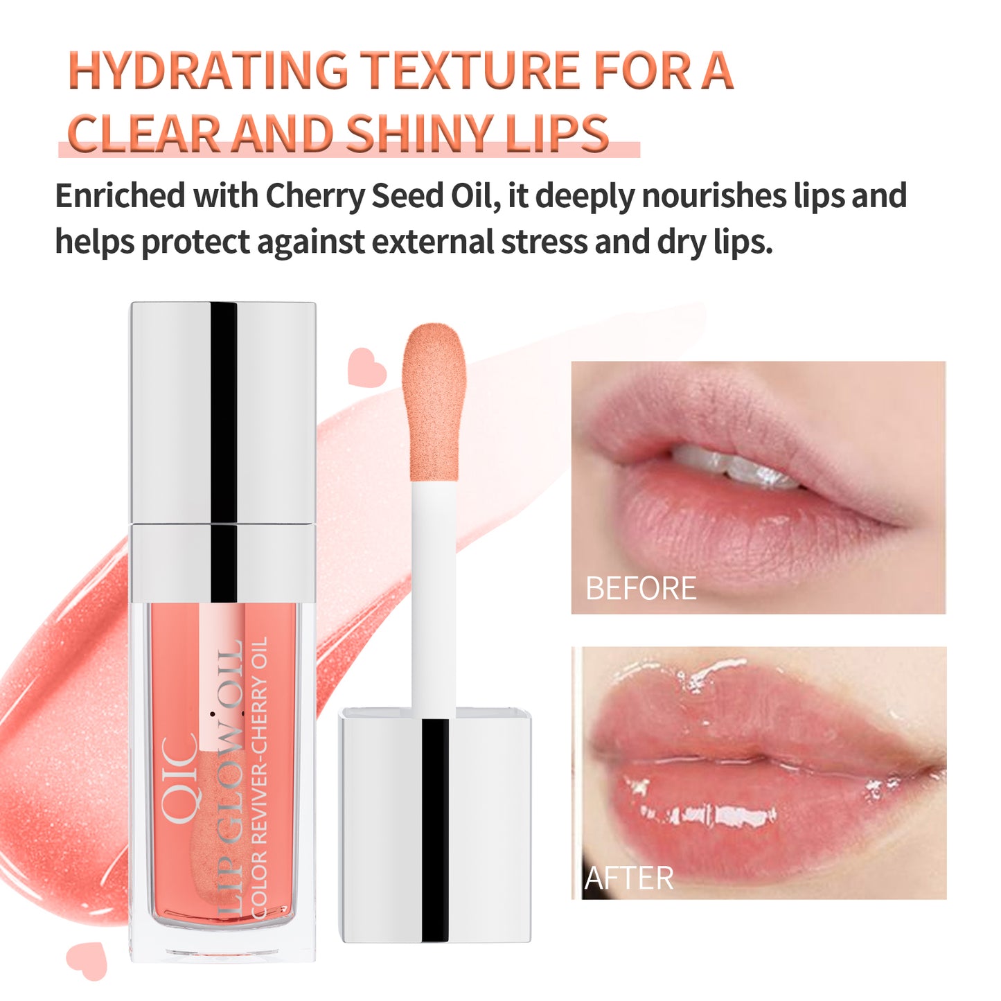 GlowTint Lip Oil ✨ Hydrating Plumping Treatment! 💋 24H Moisture Boost + Lip Line Smoothing 🌟 Glass-Like #JuicyLips #LipCareHack