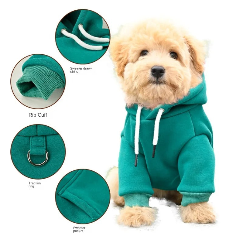 🔥 Bulldog & Husky Hoodie Pro! For Small/Medium Dogs⚡Outdoor Windproof Fleece🐾Chew-Resistant【Viral Pet Fashion】