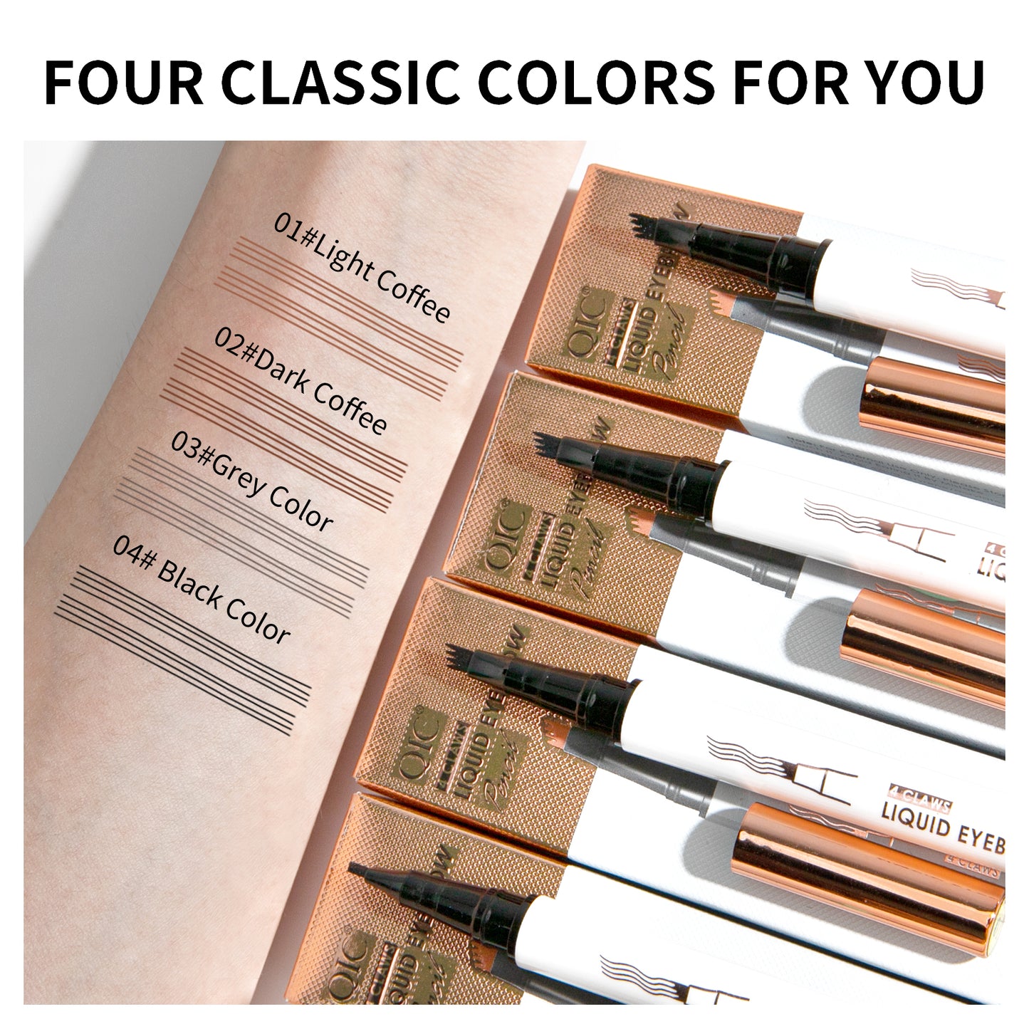 4-Head Microblading Brow Stamp ✨ 24H No-Smudge Waterproof🔥 Ultra-Fine Hair Strokes + Beginner Proof! 💯 Lazy Girl Brow Hack for NATURAL #FeatherBrows! ➕ #MicrobladingPen | #BrowHack| #BeginnerBrows
