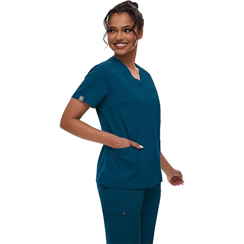 💊 3-Piece Medical Scrub Set with V-Neck Top & Yoga Joggers | 8hr ComfortFlex⚡【Nurse Pro Essentials】Anti-Wrinkle & Moisture-Wicking Uniform for Hospital/Clinic Shifts