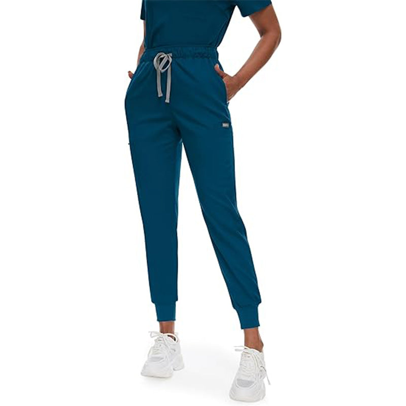 💊 3-Piece Medical Scrub Set with V-Neck Top & Yoga Joggers | 8hr ComfortFlex⚡【Nurse Pro Essentials】Anti-Wrinkle & Moisture-Wicking Uniform for Hospital/Clinic Shifts