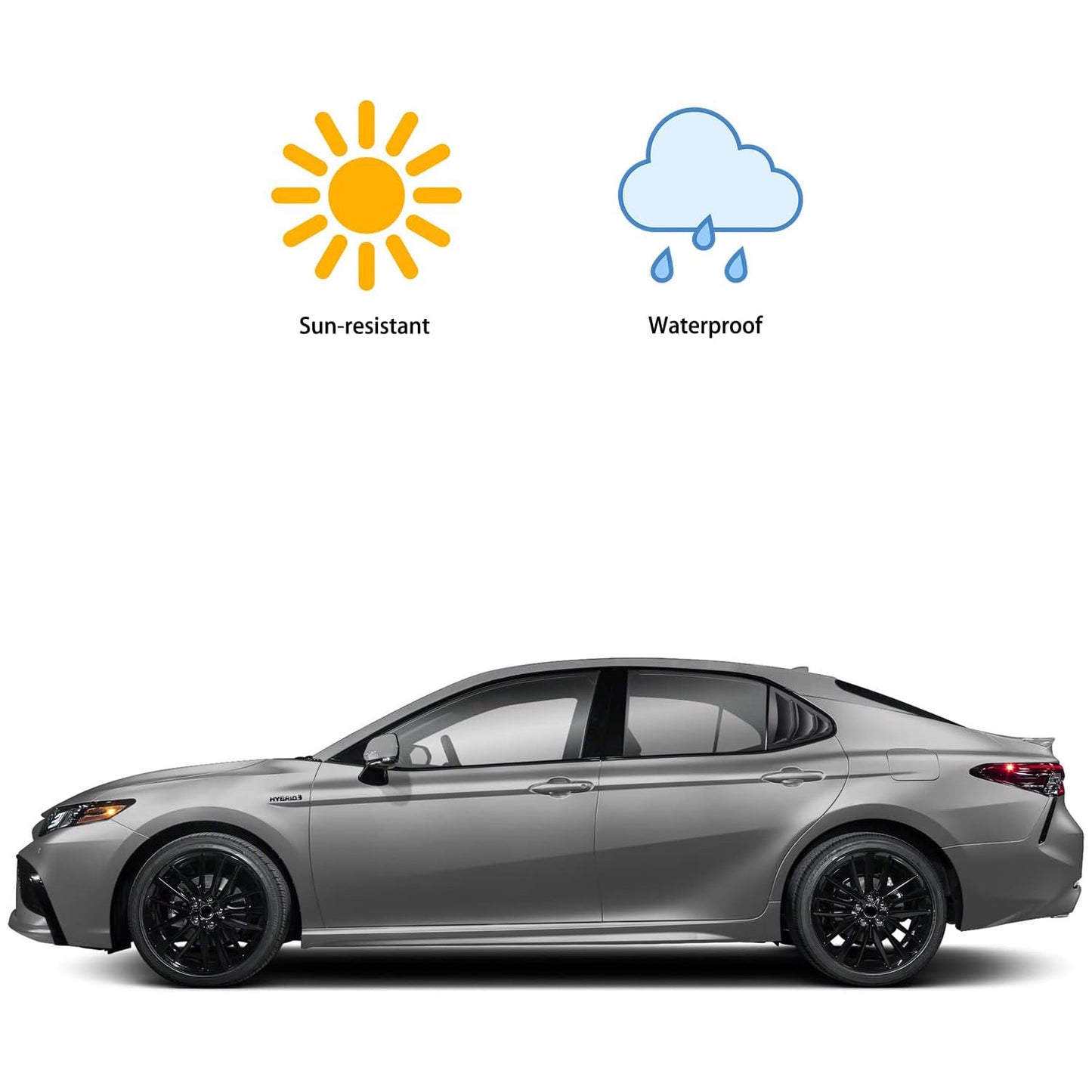 🔥🚗 Rear Window Louvers for Toyota Camry 2018-2024 | 2PC Sporty Set⚡ABS Air Vent Covers⚡【Side Scoop Kit】Exterior Trim Blinds & Shades - No-Drill 5-Min Install