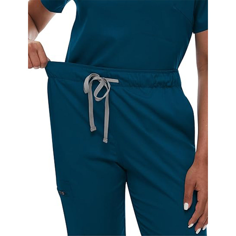 💊 3-Piece Medical Scrub Set with V-Neck Top & Yoga Joggers | 8hr ComfortFlex⚡【Nurse Pro Essentials】Anti-Wrinkle & Moisture-Wicking Uniform for Hospital/Clinic Shifts