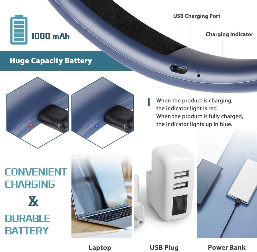 💡Smart Book Light Beast🔥 3-Color Mood Magic✨ 80Hr Bendable Neck⚡ Camping/Bed/Repair Master🌙 Perfect Gift for Book Lovers | TikTok's #1 Reading Hack (Blue)