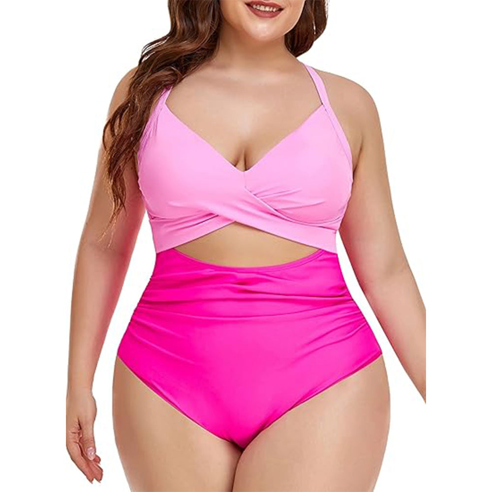 🔥Bombshell Beach Alert! Tummy Control Swimsuit w/ Sexy Cutouts✨ High Waisted One Piece💦 Wrap Tie Back | TikTok’s Obsession