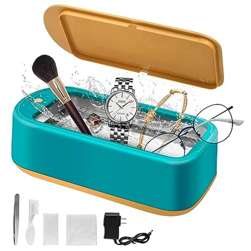 ✨ Ultrasonic Glasses Cleaner Pro with 30s Deep Clean | 3-in-1 Jewelry Cleaner⚡Portable & Waterproof🌟【Dentist-Approved】Sonic Cleaning Machine for Eyeglasses, Earrings, Necklaces
