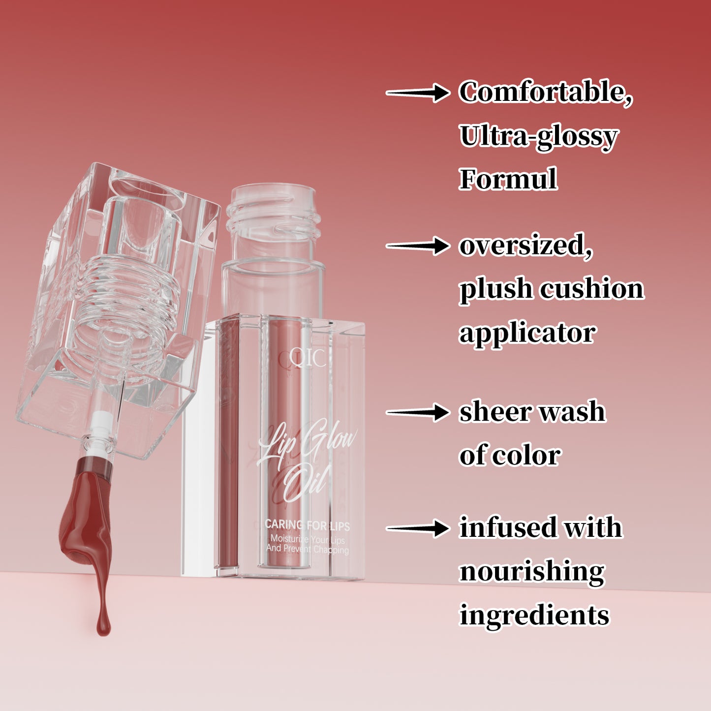 Mood-Boost Color-Changing Lip Oil ✨ 24H Hydration & Line Smoothing! 💋 Transfer-Proof + pH-Adaptive Glow 🌟 Glass-Like #JuicyLips #LipCareHack