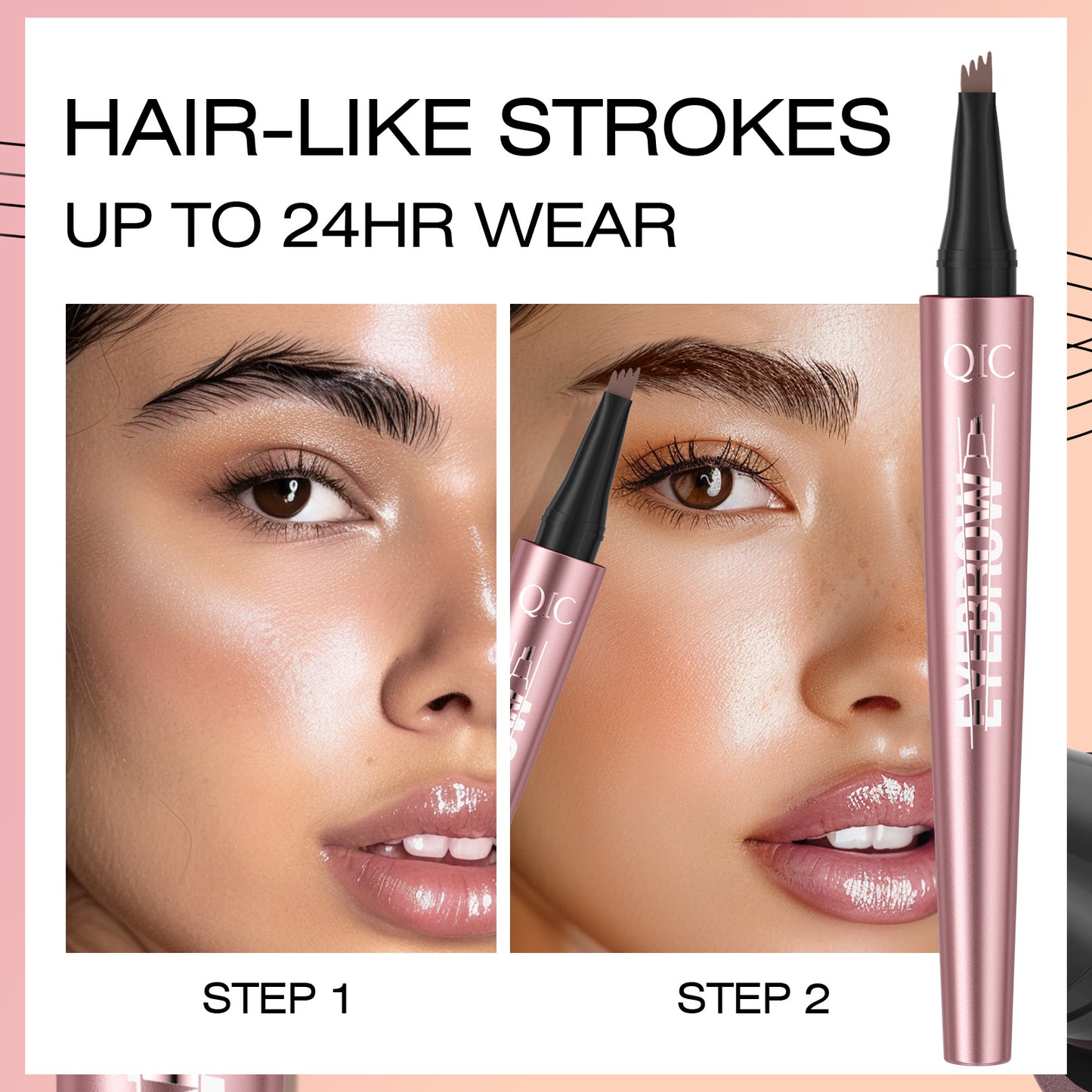 4-Prong Microblading Brow Pen ✨ 24H Gym-Proof🔥 Sweat-Resistant & No Smudge! 💯 Hair-Like Strands for WILD NATURAL Brows 🌟 #BrowHack Alert! ➕ #MicrobladingPen | #WaterproofBrows | #FeatherBrows