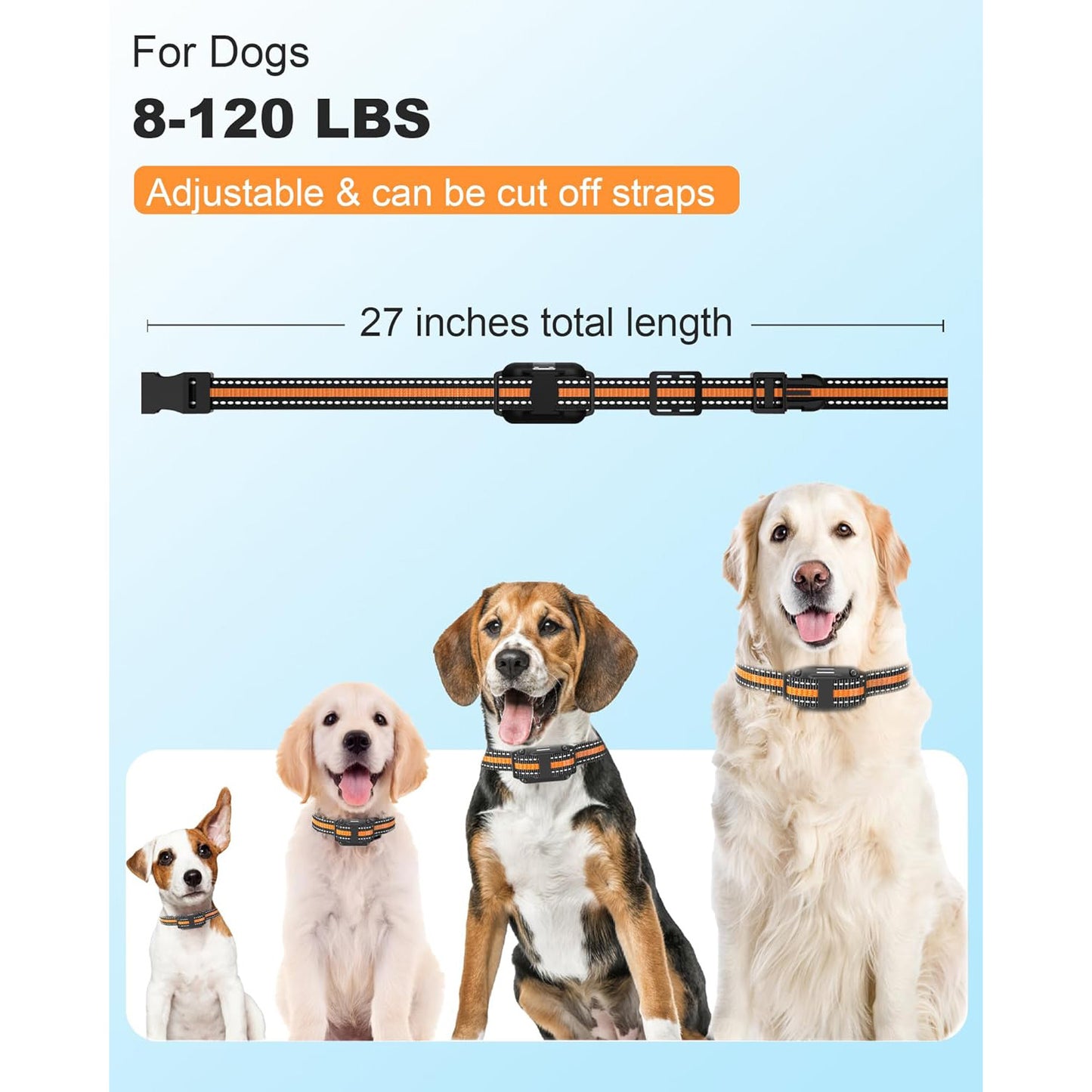 🔥Viral Dog Training Collar! Bite-Proof Security Lock⚡3 Modes for 8-120lbs Pups💧Waterproof & Rechargeable【3300FT Range】TikTok's #1 Bestseller!