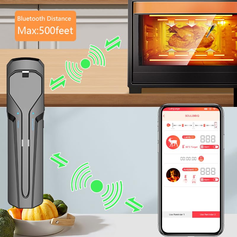 🔥Smart Meat Pro Thermometer💥 Instant-Read Magic⚡ 10-in-1 App Control✨ BBQ/Air Fryer/Oven Master | TikTok's #1 Kitchen Hack