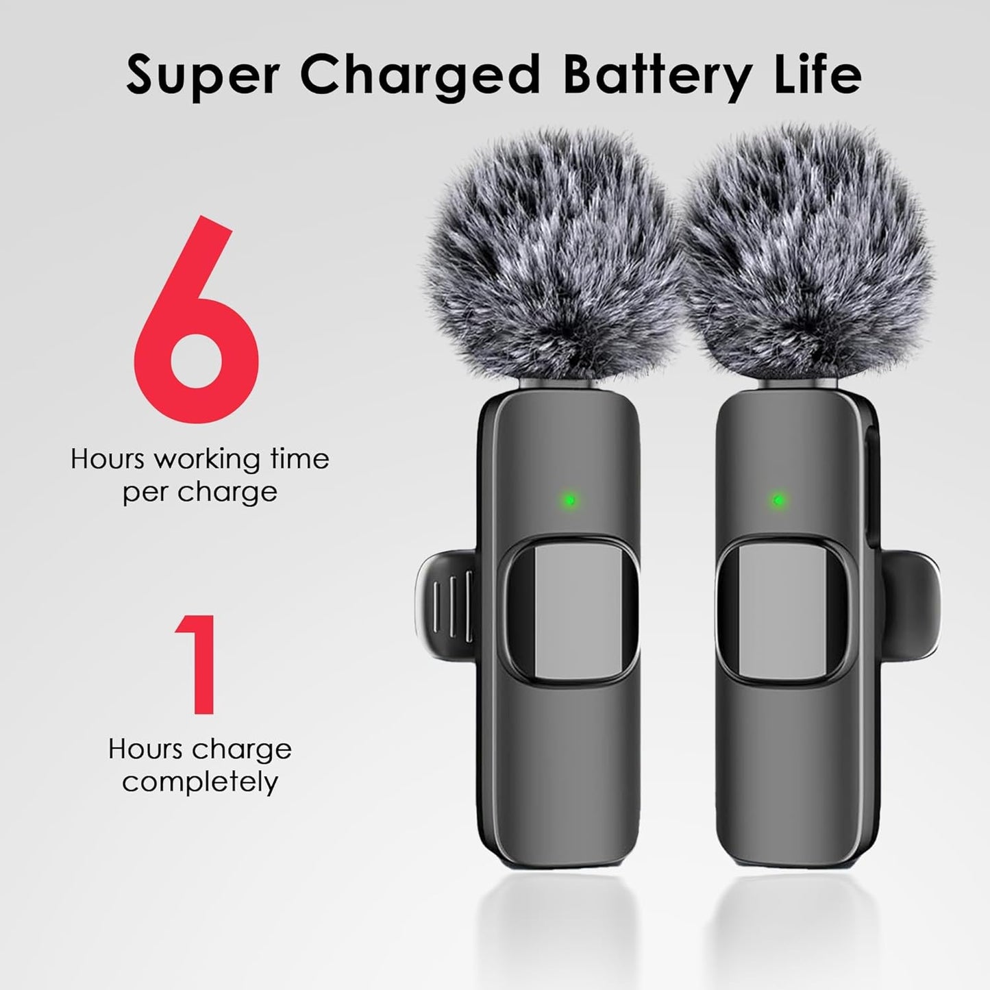 🎤🔥 2-Pack Wireless Lavalier Mic for iPhone/Android | Studio-Quality Recording⚡48H Battery🌟【Podcast/ASMR Pro】USB-C Clip-on Microphone with Noise Cancel - Perfect for Video, Live Stream, YouTube