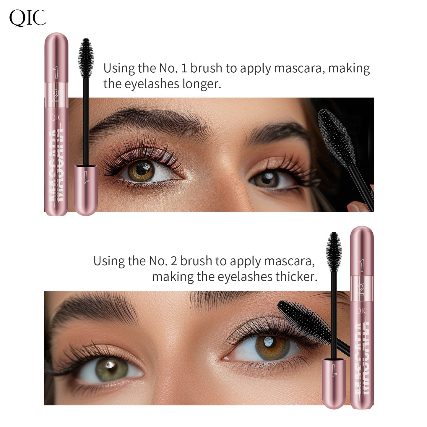 2-in-1 Lash Multiplying Mascara ✨ 24H Oil & Sweat Proof! 💦 Smudge-Proof Lengthening + Curl & Volume 🌟 Clump-Free #LashHack! #WaterproofMascara #VolumeMascara
