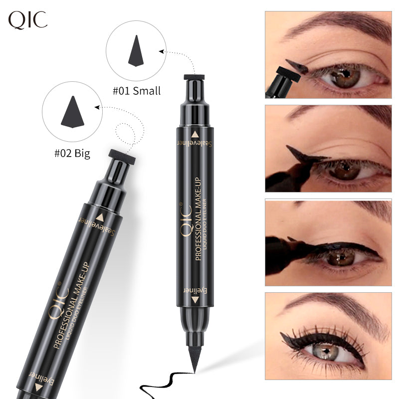 2-Swipe Cat Eye Hack 🐾✨ | Dual-Ended Magic Wand: Waterproof Stamp Liner 💦 + Tattoo-Ink Liquid Eyeliner 🖤 | Survives Tears, Sweat & Viral Dances 💃 #NoSmudgeClub