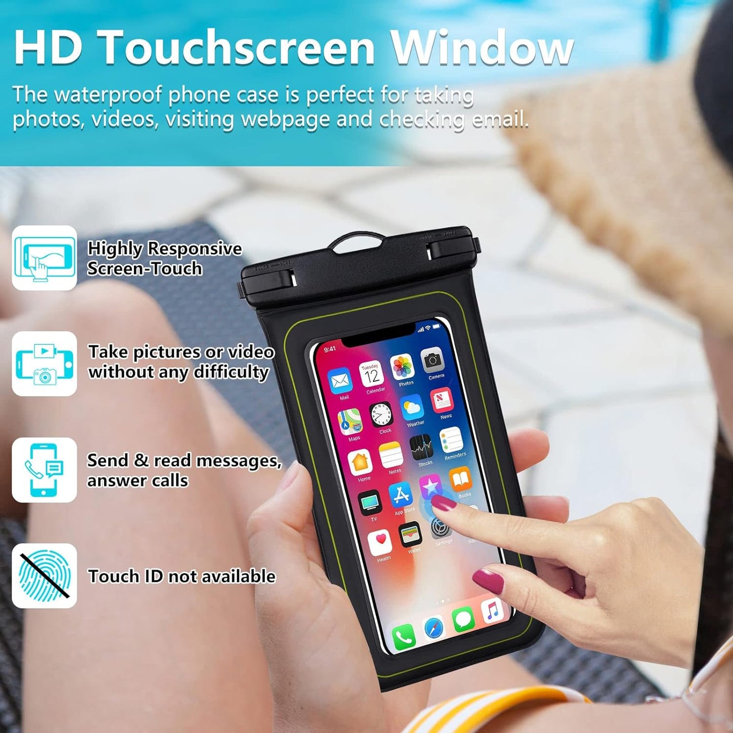 2-Pack Floating Phone Pouch ✨ IP68 Waterproof & Sandproof 💦 Beach Pool Cruise Must-Have! 🔥 Universal Fit + Detachable Lanyard 🌟 #BeachEssentials #TravelHack