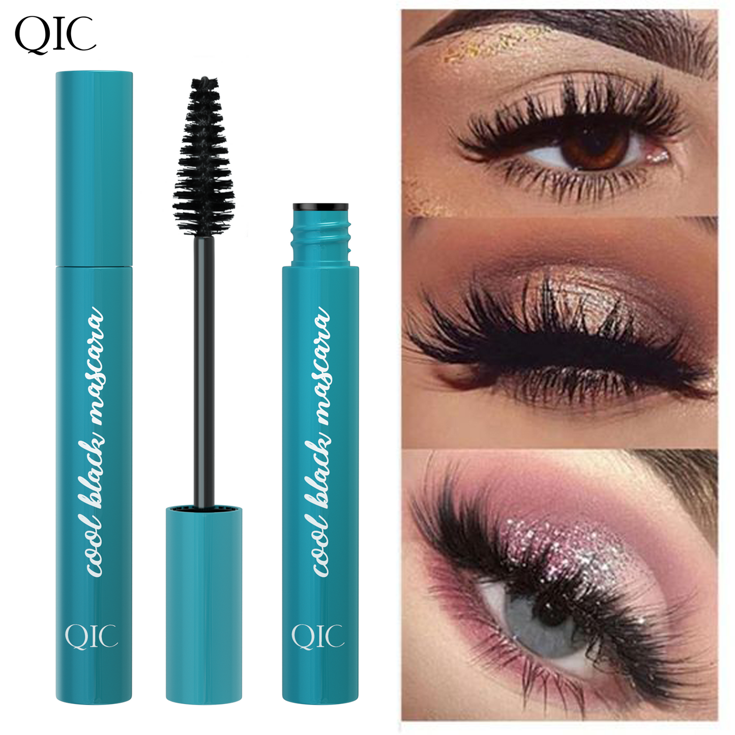 4D Volumizing Mascara ✨ Jet Black Waterproof 24H! 💦 Clump-Free Curl & Smudge-Proof Lengthening 🌟 Salon-Level #LashHack! #WaterproofMascara #VolumeMascara