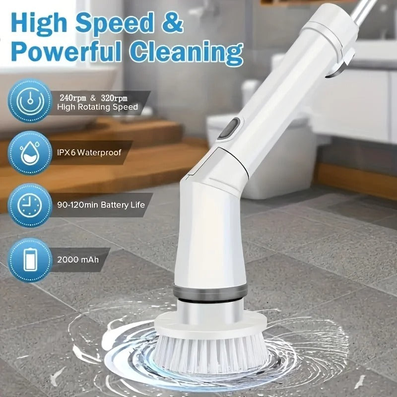 🔥 Multi-Surface Electric Cleaning Brush Pro | All-in-One⚡【Home & Pool Kit】Deep Clean Power Scrubber for Kitchen, Bathtub, Tile & Swimming Pool - Handheld 360° Reach