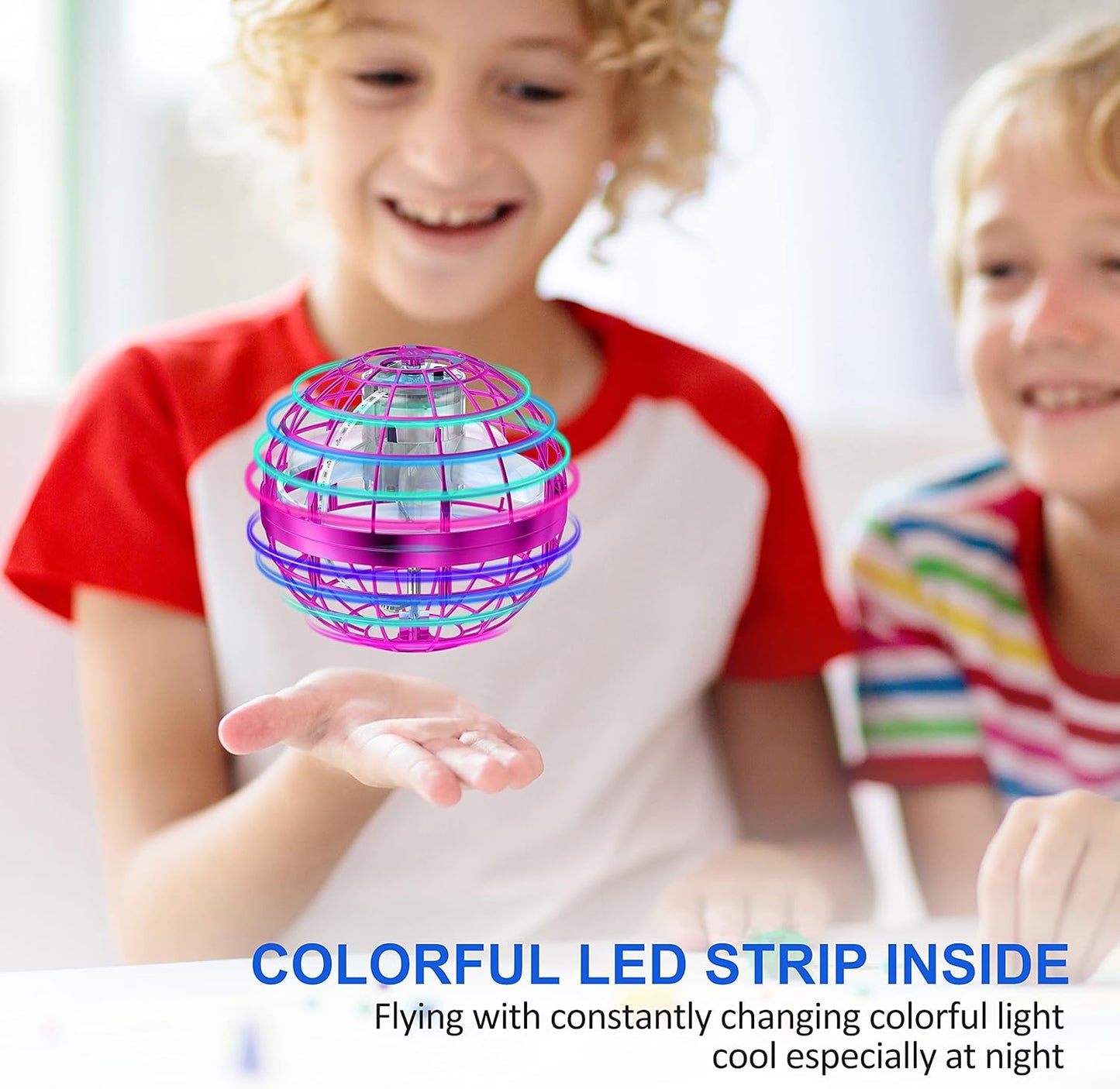 Galaxy Hover Ball Toy ✨ Auto-Float & LED Night Glow 💥 Gesture-Control Flying Orb for Outdoor Fun 🌟 Crash-Proof Gift for Kids 6-12 🔥 #OutdoorToys #TikTokMadeMeBuyIt