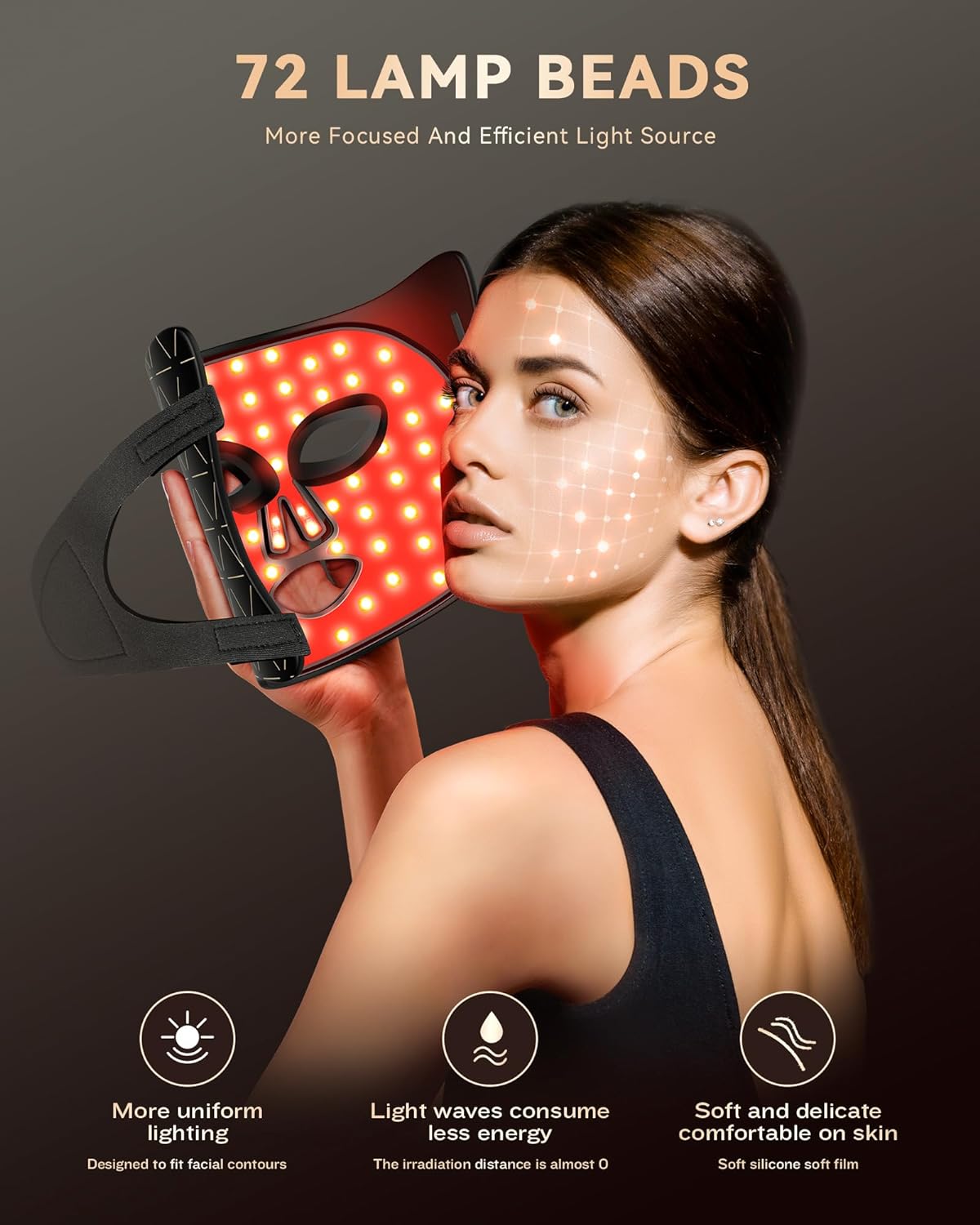 Red Light Therapy Mask ✨ Dual-Wavelength Anti-Aging & Acne Killer 💎 630nm/830nm Salon-Level Glow at Home 🔥 Dermatologist-Tested #SkincareHack #RedLightMagic