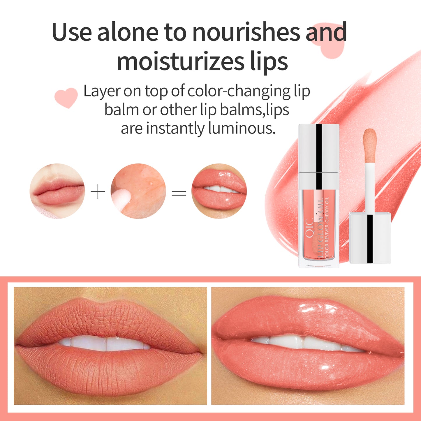 GlowTint Lip Oil ✨ Hydrating Plumping Treatment! 💋 24H Moisture Boost + Lip Line Smoothing 🌟 Glass-Like #JuicyLips #LipCareHack