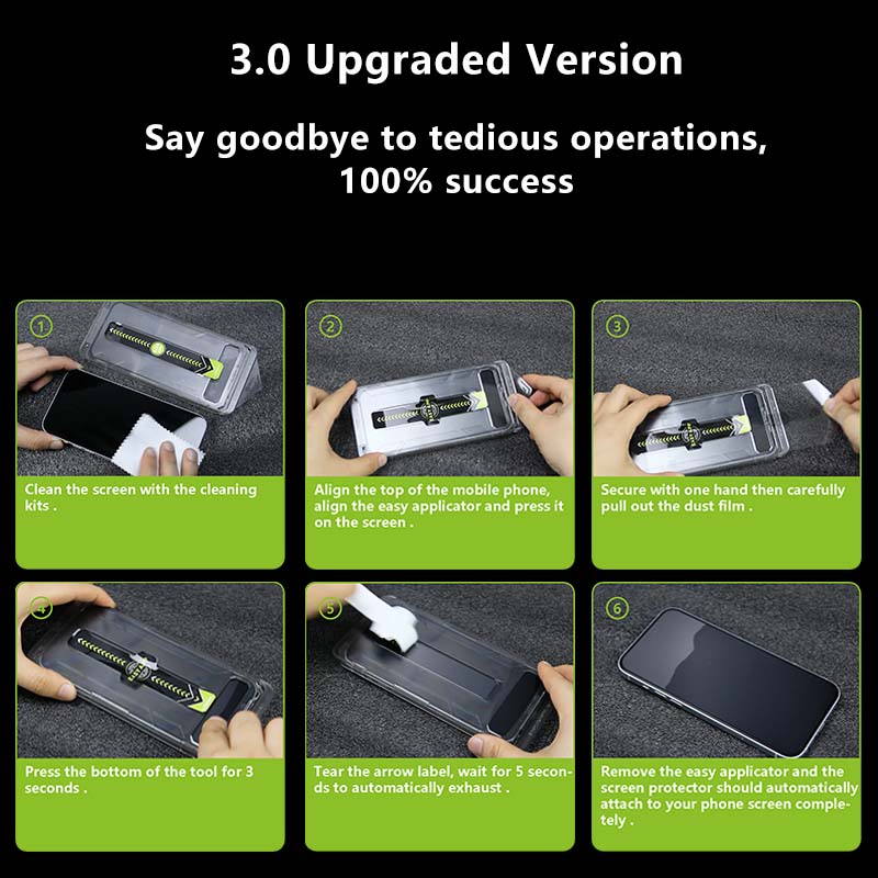 3-Pack iPhone 15 Pro Max Screen Protectors ✨ Auto-Align No-Bubble Tech 💥 Dynamic Island Fit + Crystal Clear HD 🌟 1-Second Dust-Free Install 🔥 #iPhoneHacks #TikTokMadeMeBuyIt