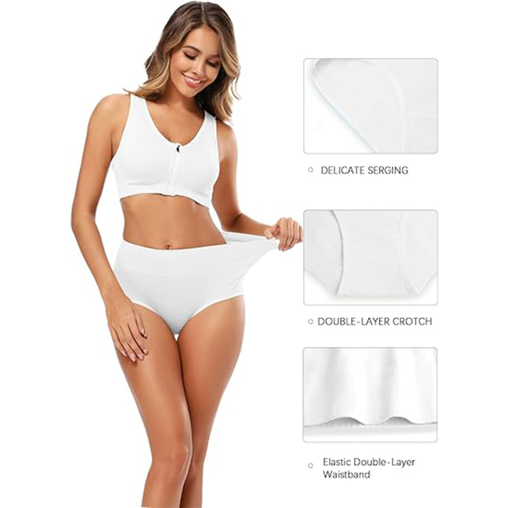 🔥Buttery Soft Everyday! High Waist Panties w/ Full Coverage✨ Seamless Cotton Underwear💫 No Dig In Waistband | TikTok’s Comfort Obsessed