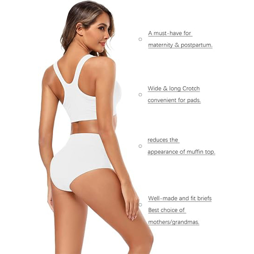 🔥Buttery Soft Everyday! High Waist Panties w/ Full Coverage✨ Seamless Cotton Underwear💫 No Dig In Waistband | TikTok’s Comfort Obsessed