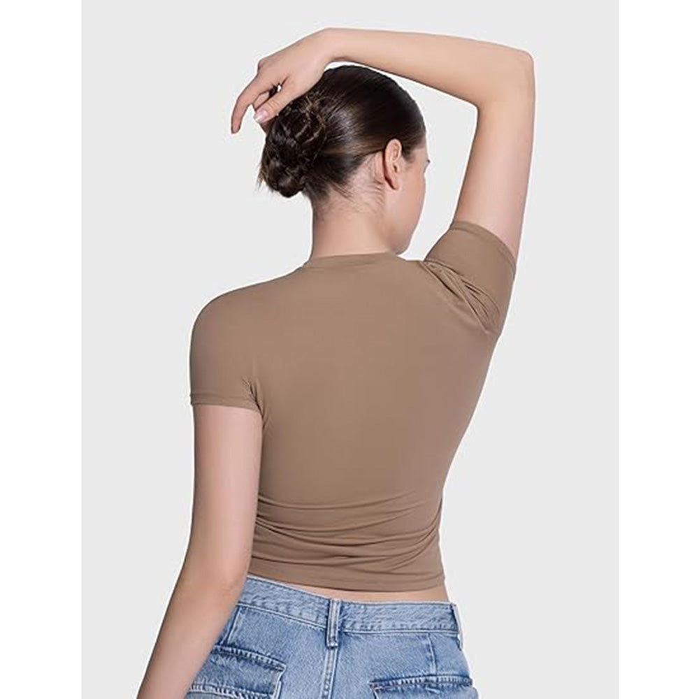👚✨ Women's Double-Lined Slim Fit T-Shirt | Crew Neck Short Sleeve Top for Everyday Basics | Smoke Cloud Pro Collection ☁️ #WardrobeEssentials #OOTDInspo