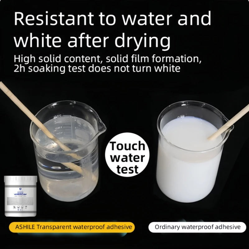 💧 Transparent Waterproof Coating Invisible Repair | 5X Stronger Bond⚡Instant Sealing🌟【Roof/Pipe Pro】Super Strong Anti-Leak Agent for Basement, Tile & Concrete - 10X Durable Than Paint