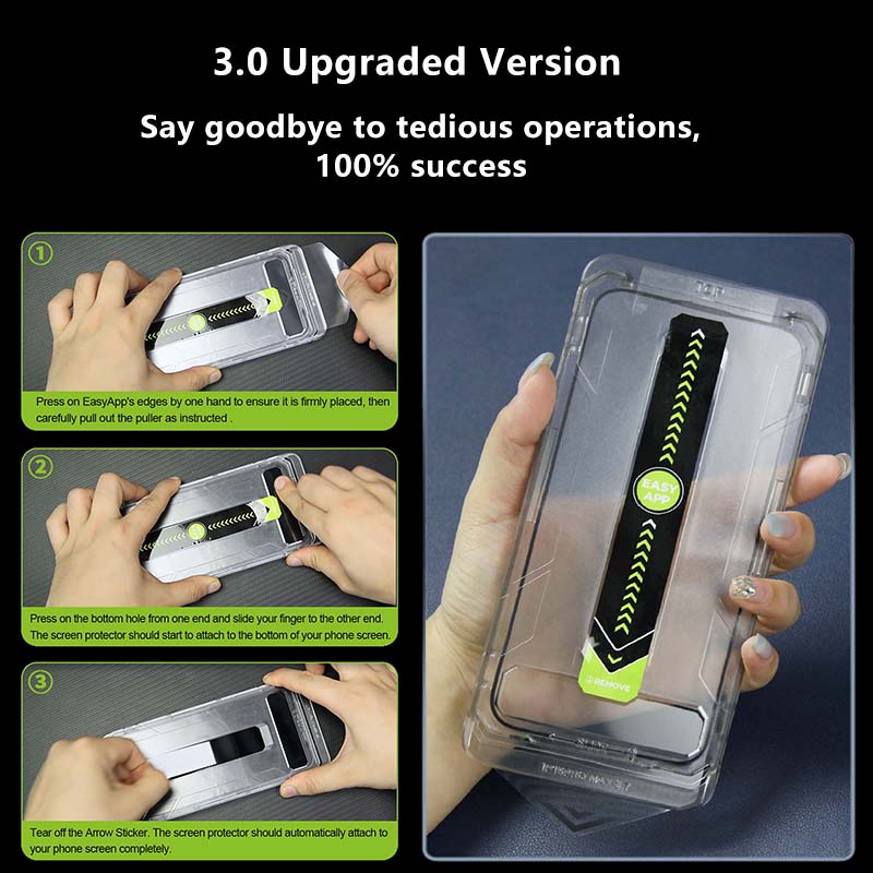 3-Pack iPhone 15 Pro Max Screen Protectors ✨ Auto-Align No-Bubble Tech 💥 Dynamic Island Fit + Crystal Clear HD 🌟 1-Second Dust-Free Install 🔥 #iPhoneHacks #TikTokMadeMeBuyIt