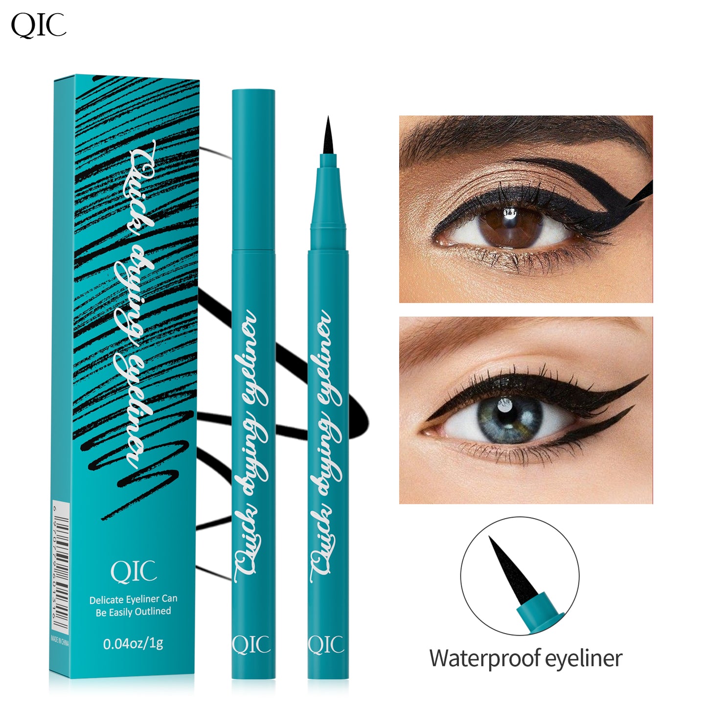 Quick-Dry Waterproof Eyeliner Pen - 24H Smudge-Proof✨ Ultra-Fine Liquid Liner 💦 Sweat-Resistant & Beginner Friendly 🔥 #WaterproofMakeup #TikTokBeauty #QuickDryLiner