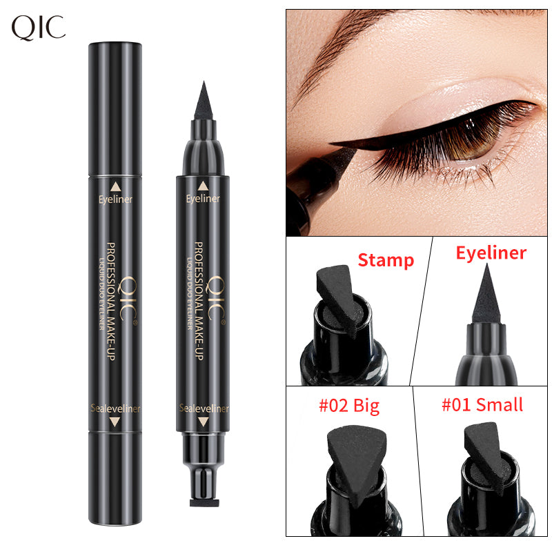 2-Swipe Cat Eye Hack 🐾✨ | Dual-Ended Magic Wand: Waterproof Stamp Liner 💦 + Tattoo-Ink Liquid Eyeliner 🖤 | Survives Tears, Sweat & Viral Dances 💃 #NoSmudgeClub