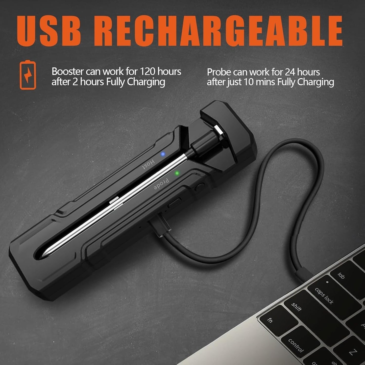 🔥Smart Grill Master Kit💥 262FT Bluetooth Range✨ 2-in-1 Probe Tech🌪️ APP Alerts for Perfect Steaks | TikTok's #1 BBQ Tool