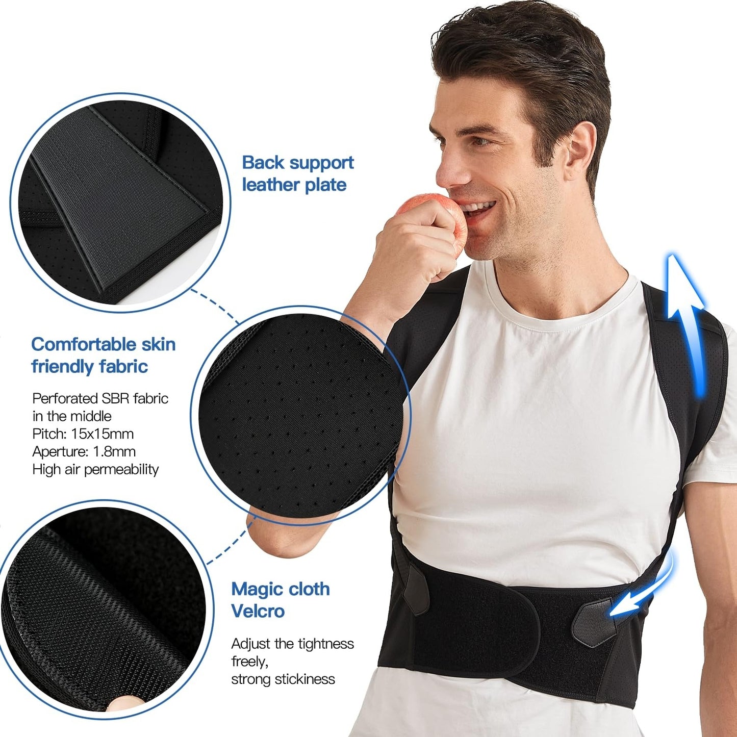 🌟 Adjustable Posture Corrector for Women & Men | Shoulder & Spine Alignment⚡3-Level Support【Office & Gym Essential】Upper/Middle Back Pain Relief
