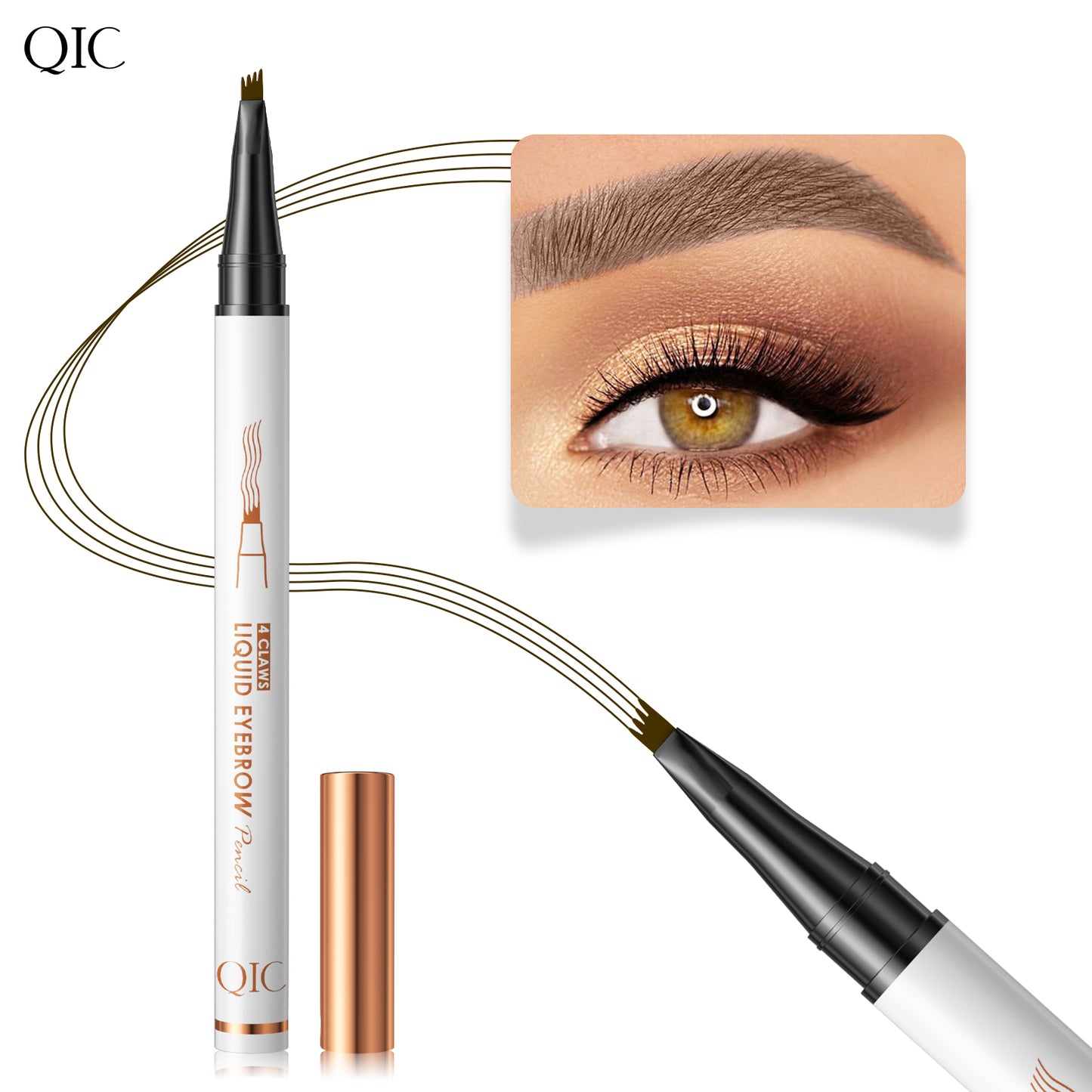4-Head Microblading Brow Stamp ✨ 24H No-Smudge Waterproof🔥 Ultra-Fine Hair Strokes + Beginner Proof! 💯 Lazy Girl Brow Hack for NATURAL #FeatherBrows! ➕ #MicrobladingPen | #BrowHack| #BeginnerBrows