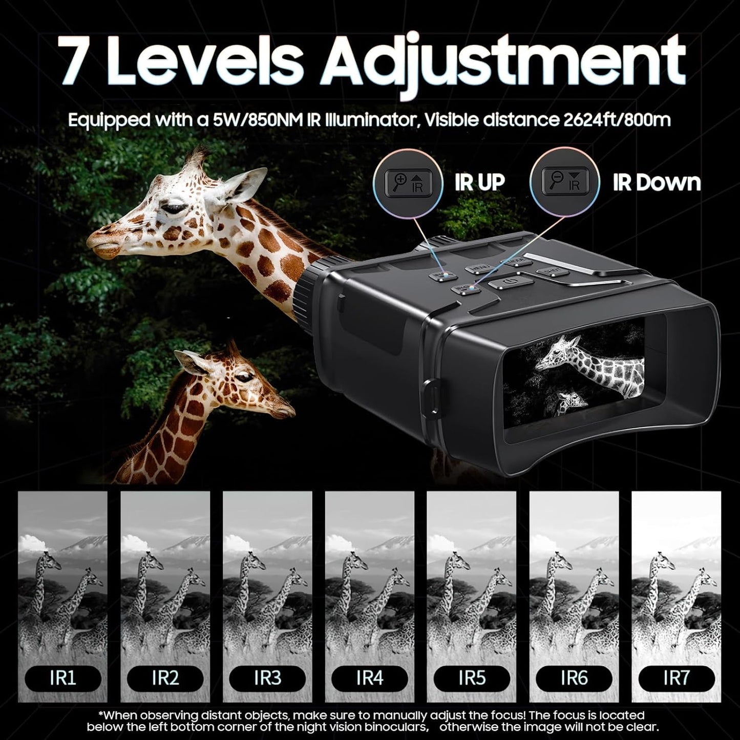 🌙📷 4K Night Vision Goggles for Adults | 4'' HD Screen + Digital Infrared Vision | Record HD Photos & Video, Rechargeable for Hunting & Security 🔋 #NightVisionTech #OutdoorGear