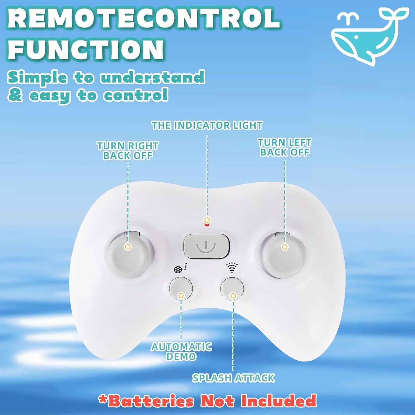 Upgraded RC Whale Shark Pool Toy ✨ 2x Battery Life & Crash-Proof Design 💦 Waterproof Remote Control Boat for Kids 6-12 🌟 Summer Splash Fun! 🔥 #PoolToys #TikTokMadeMeBuyIt