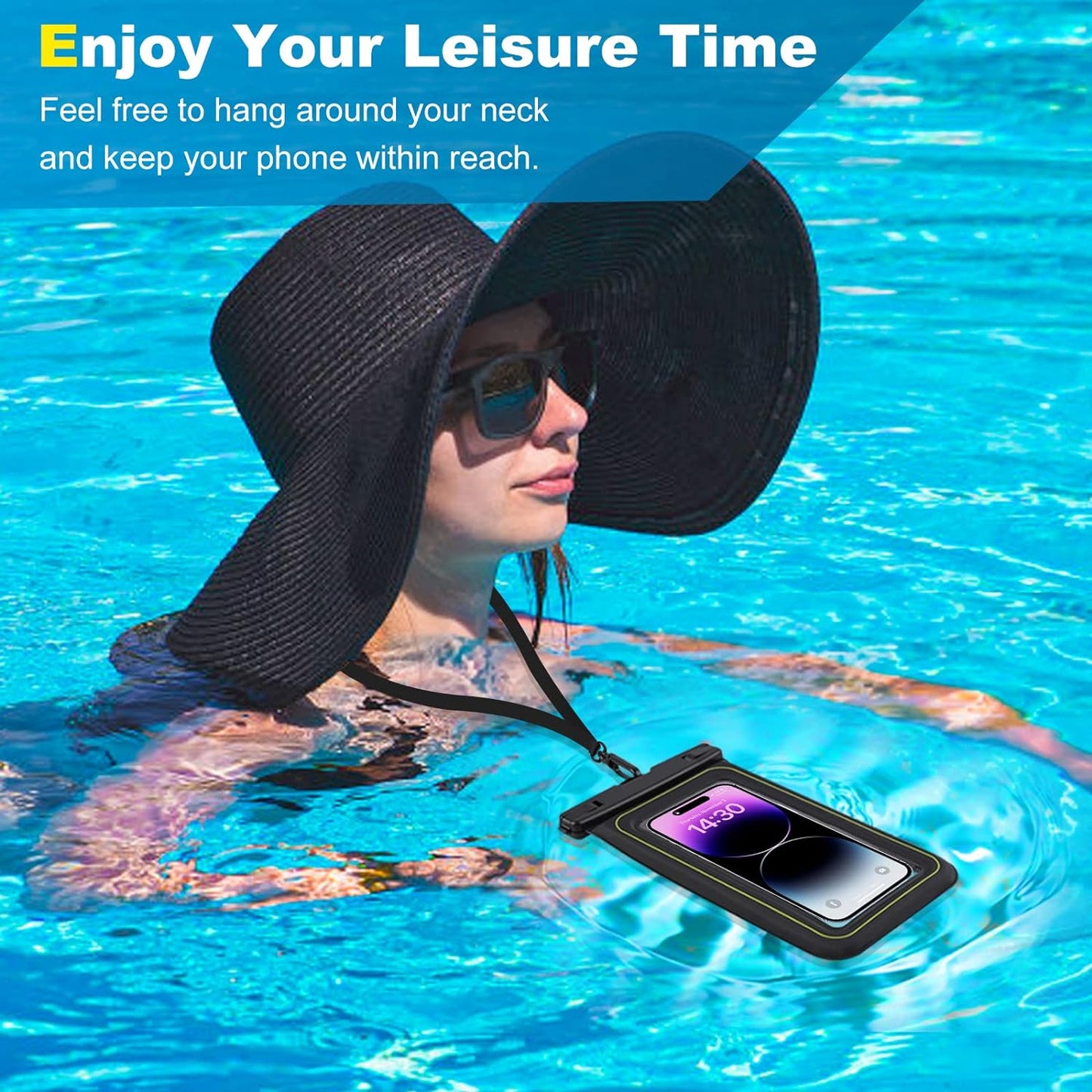 2-Pack Floating Phone Pouch ✨ IP68 Waterproof & Sandproof 💦 Beach Pool Cruise Must-Have! 🔥 Universal Fit + Detachable Lanyard 🌟 #BeachEssentials #TravelHack