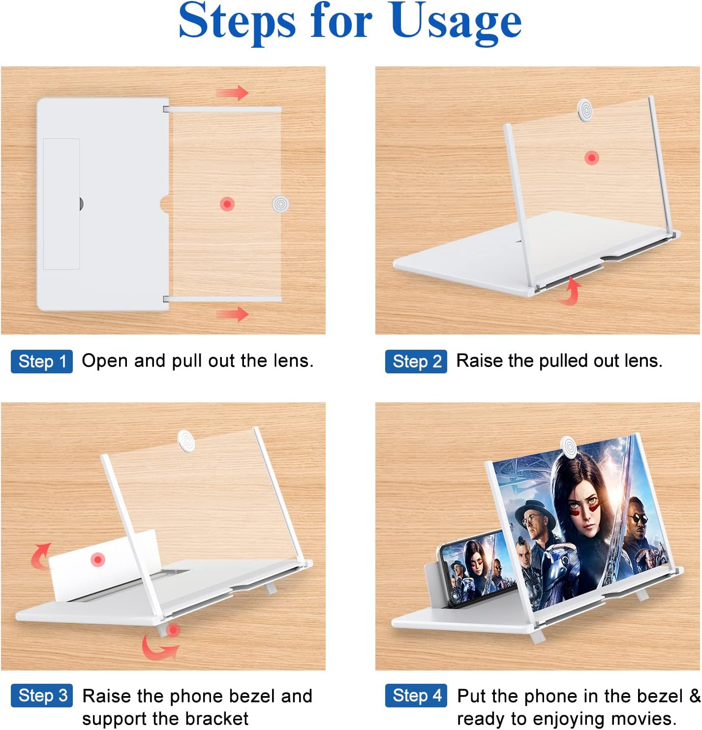 18" Phone Screen Magnifier ✨ 3D HD Movie Theater Experience 💥 Foldable & Universal Fit 🌟 Portable Cinema for Gaming/Travel 🔥 #BigScreenHack #TikTokMadeMeBuyIt