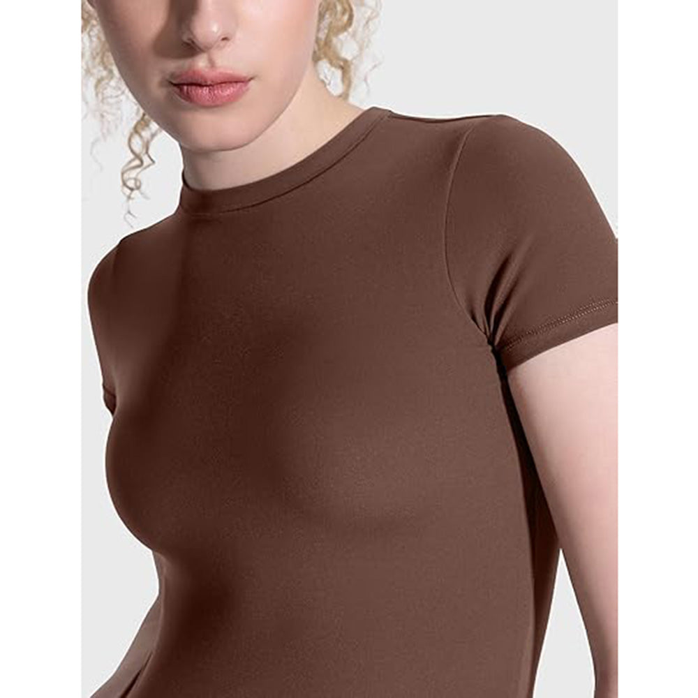 👚✨ Women's Double-Lined Slim Fit T-Shirt | Crew Neck Short Sleeve Top for Everyday Basics | Smoke Cloud Pro Collection ☁️ #WardrobeEssentials #OOTDInspo